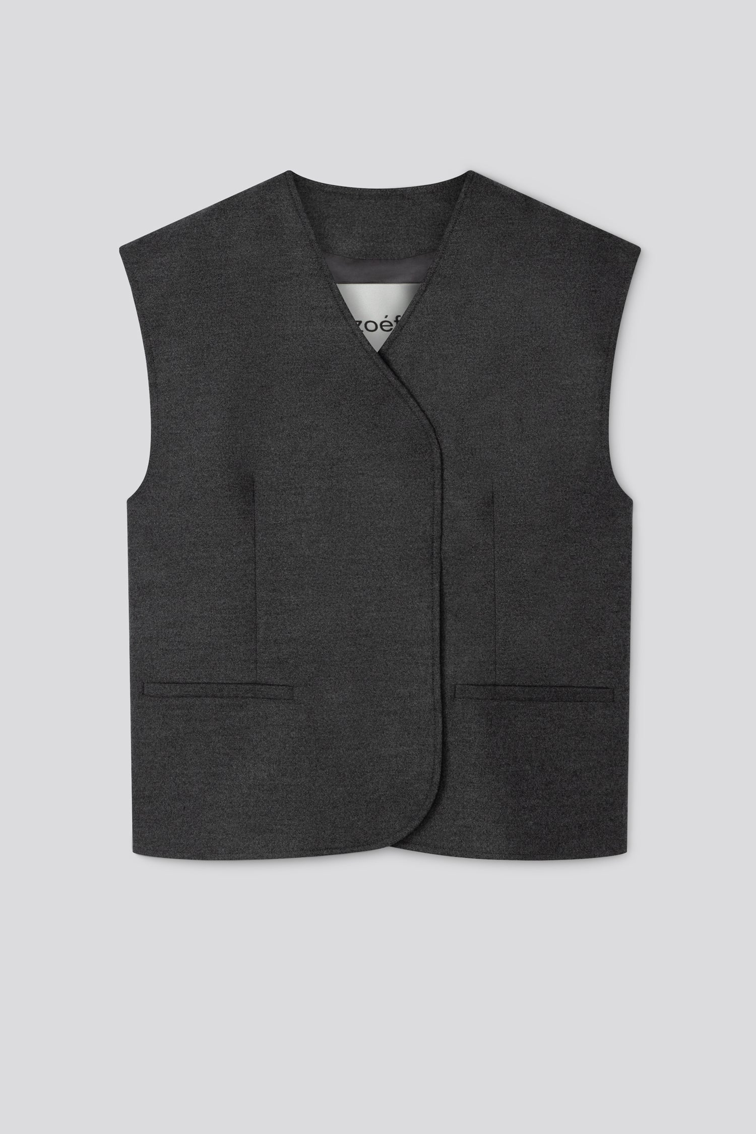 Noir | Dark Grey Gilet | Deadstock Fabric – Zoéf